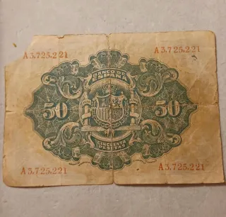 Billete 50 Pesetas España 1906