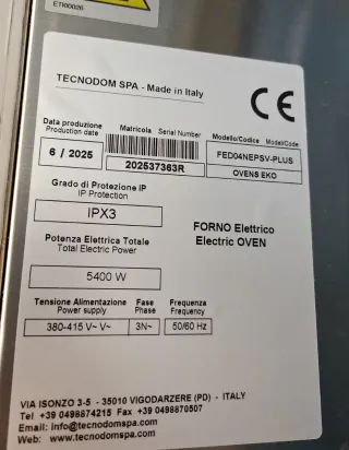 Horno profesional Tandem RMG para pan