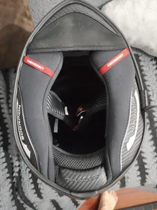 Casco Scorpion Moto Negro Rojo