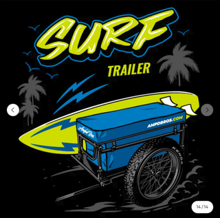 Remolque Bicicleta Tabla Surf/Kitesurf