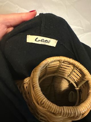 Maglione Lolita con cappuccio nero taglia unica