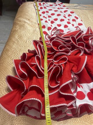 Traje Flamenca Lunares Rojo y Blanco