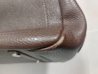 Bolso de piel marrón Lamarthe