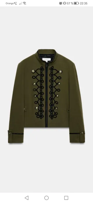 Blazer Zara Verde Militar