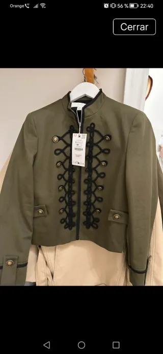 Blazer Zara Verde Militar