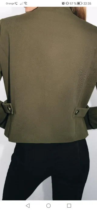 Blazer Zara Verde Militar