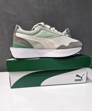Zapatillas Puma Mujer Verde y Blanco