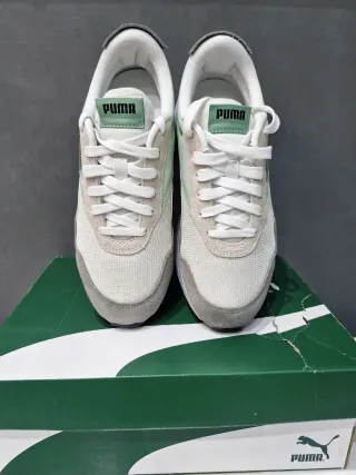 Zapatillas Puma Mujer Verde y Blanco