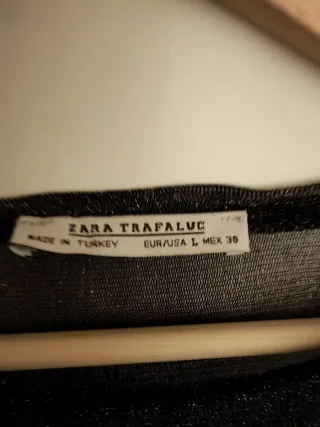 Camisa brillante transparente negra