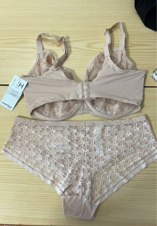 Conjunto lencería Chantelle Beige Talla XL