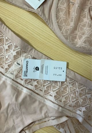 Conjunto lencería Chantelle Beige Talla XL