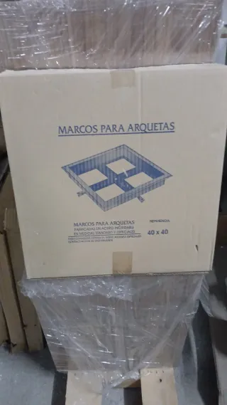 Marco para arquetas 40x40 acero inoxidable.