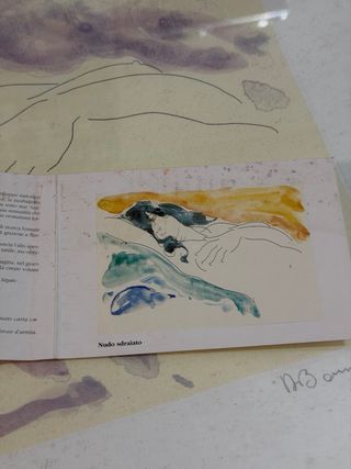 Quadro Alain Bonnefoit Nudo sdraiato 1998