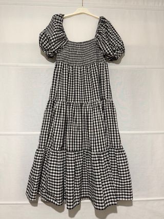 Vestido cuadros vichy negro y blanco