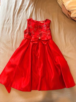 Vestido rojo niña fiesta