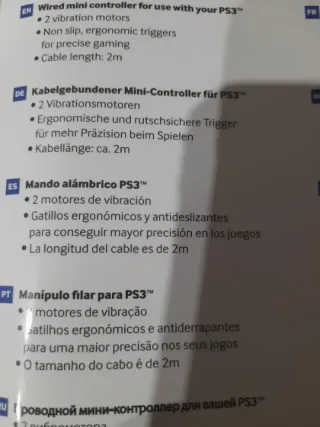 Controller ufficiale PlayStation PS3 Mini USB