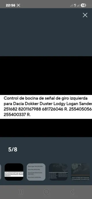 Palanca Intermitentes Dacia