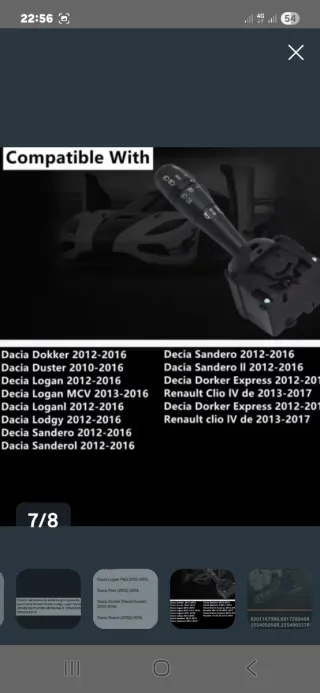 Palanca Intermitentes Dacia