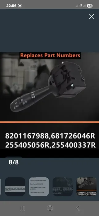 Palanca Intermitentes Dacia