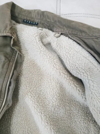 Giaccone Sisley Utility Cotone Verde Oliva