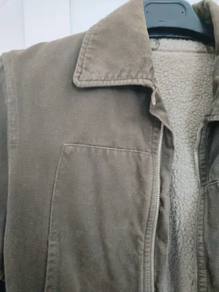 Giaccone Sisley Utility Cotone Verde Oliva