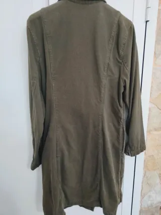 Giaccone Sisley Utility Cotone Verde Oliva