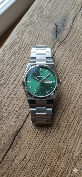 Reloj Poedagar Esfera Verde y Acero