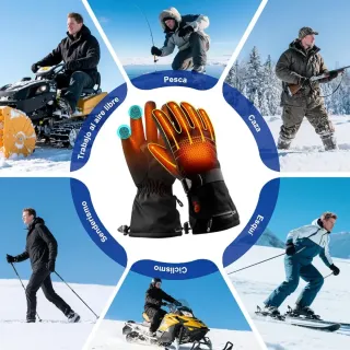 Guantes Calefactables Moto/Nieve/Esquí Nuevos