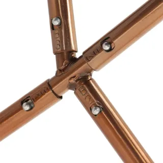 Silla Butterfly Piel Marrón y Blanco