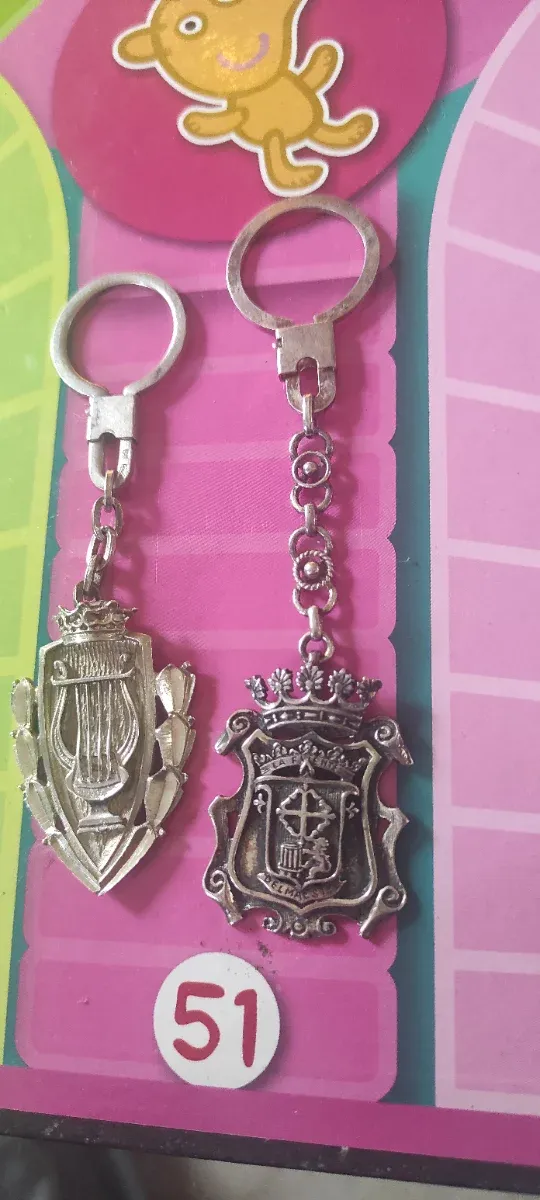 2 Llaveros Plata Ley son dos.