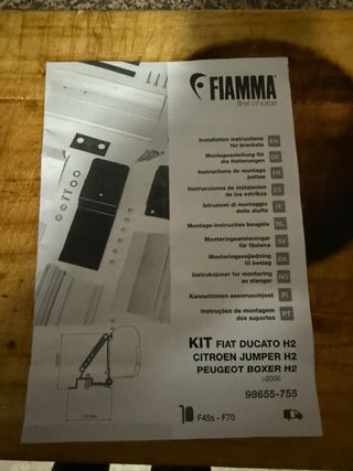 Soportes Toldo Fiamma Fiat Ducato 2015