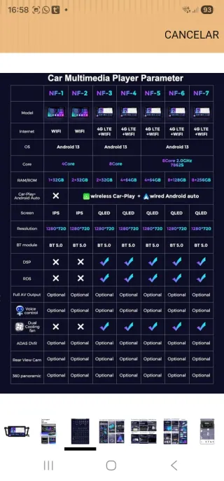 Pantalla 9" MEKEDE NF5 QLED