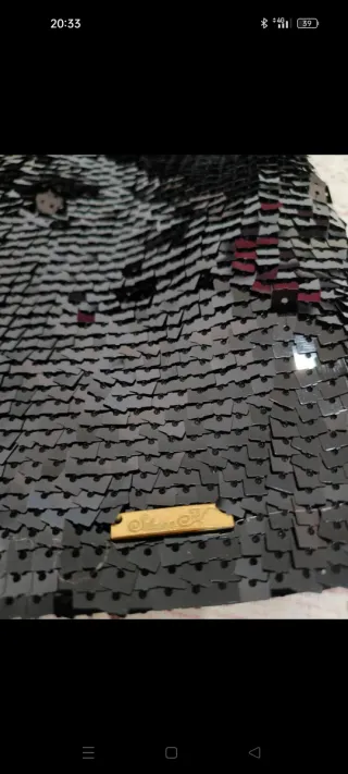 Top Silvian Heach Paillettes Nere Scollo a C