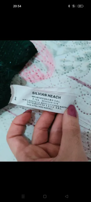 Top Silvian Heach Paillettes Nere Scollo a C