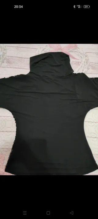 Top Silvian Heach Paillettes Nere Scollo a C