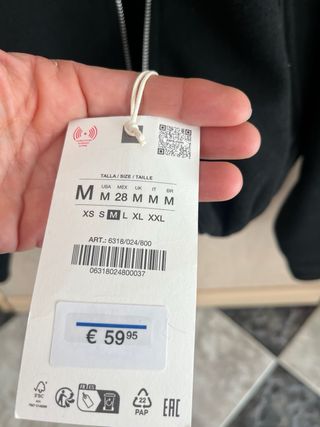 Cazadora bomber Zara efecto pelo Talla M