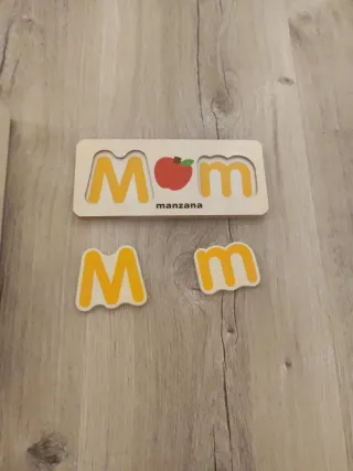 Abecedario madera letras encajables