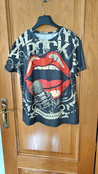 Camiseta Rock & Roll Estampada