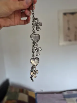 Pulsera Plata Corazones y Cruces