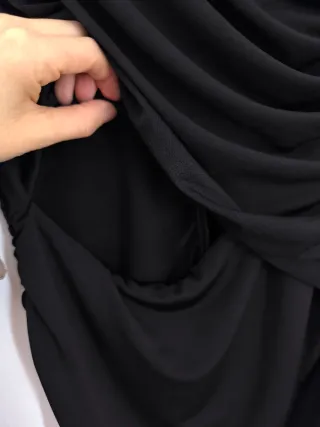 Vestido negro drapeado – Pura Vida, talla S