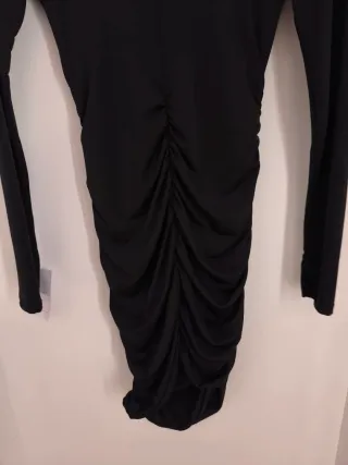 Vestido negro drapeado – Pura Vida, talla S