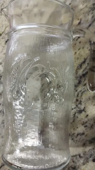 Set di caraffa e bicchieri per succo di cristallo