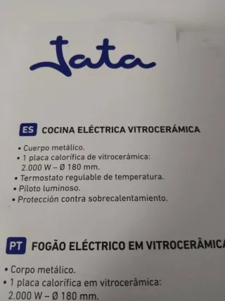 Vitrocerámica V139 portátil Jata