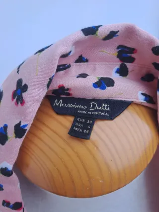 Camisa estampada rosa y negra