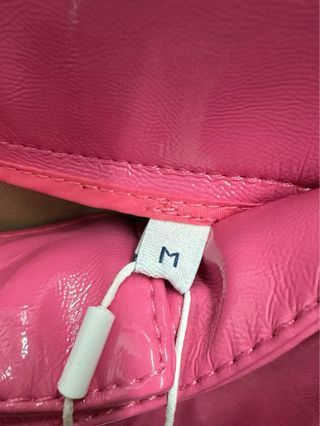 Pantalones efecto piel rosa JJXX