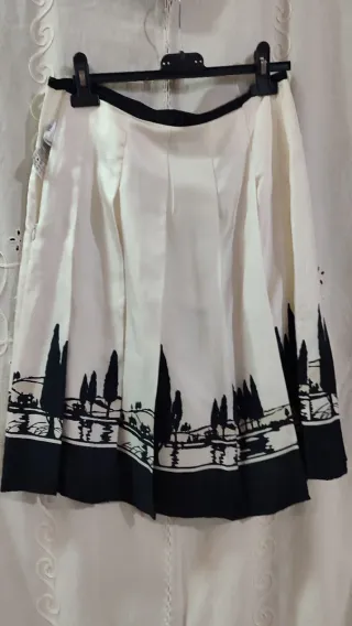 Falda Pedro Hierro Blanca Estampada