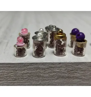 Boccette in miniatura, 10 x 1€. Da cm 1a cm 2.