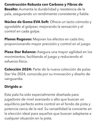 Pala Padel Starvie Basalto