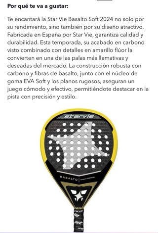 Pala Padel Starvie Basalto