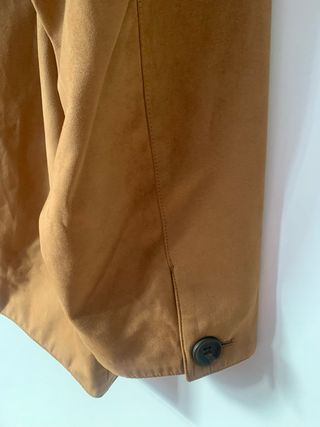 Chaqueta efecto ante marrón Talla M